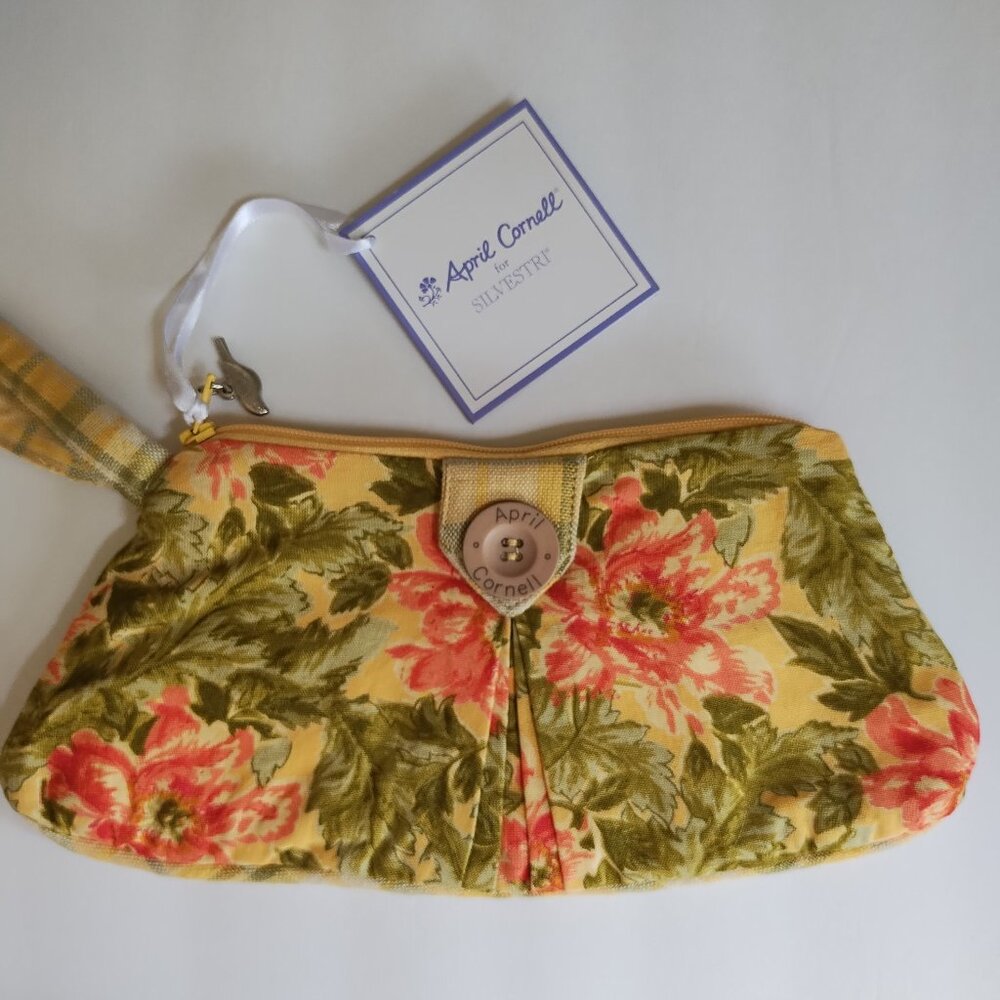 April Cornell for Silvestri Splendour Yellow Clutch NWT